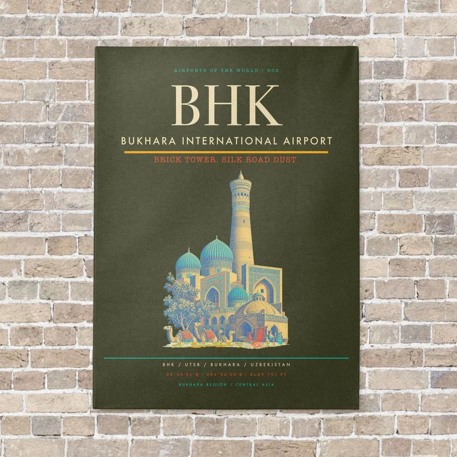 Bukhara International Airport BHK - Canvas No Frame - Green Army