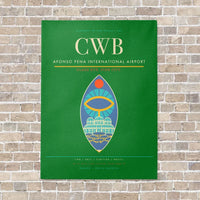 Thumbnail for Afonso Pena International Airport CWB vertical canvas print - no frame - green background