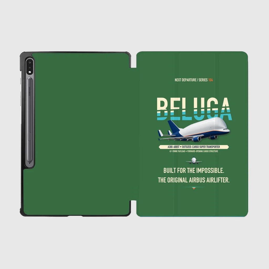 Airbus A300-600ST BelugaST design on green samsung tablet tablet case