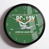 Thumbnail for RC-12X Guardrail Signals From Above design on green framed wall clock