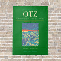 Thumbnail for Ralph Wien Memorial Airport OTZ — Kotzebue vertical canvas print - no frame - green background