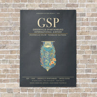 Thumbnail for Greenville-Spartanburg International Airport GSP - Canvas Framed - Gray