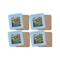 Thumbnail for The Breakwater Approach - Designed Coasters design on light blue 4-pieces-set