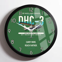 Thumbnail for DHC-3 Otter design on green framed wall clock