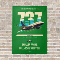 Thumbnail for Boeing 737 MAX 7 vertical canvas print - no frame - green background