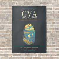 Thumbnail for Geneva Airport GVA - Canvas Framed - Gray
