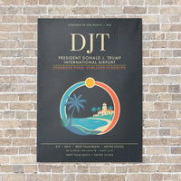 Thumbnail for President Donald J. Trump International Airport DJT - Canvas Framed - Gray