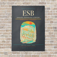 Thumbnail for Ankara Esenboga Airport ESB - Canvas No Frame - Gray