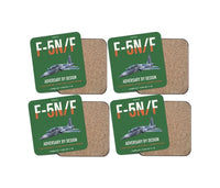 Thumbnail for F-5N F Adversary design on green 4 pieces set coaster