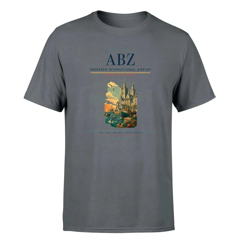 Aberdeen Airport (ABZ) Premium T-Shirt Gray