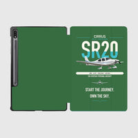Thumbnail for Cirrus SR20 design on green samsung tablet tablet case