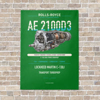 Thumbnail for AE 2100D3 vertical canvas print - no frame - green background