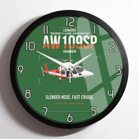 Thumbnail for Leonardo AW109SP GrandNew design on green framed wall clock