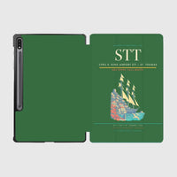 Thumbnail for Cyril E. King Airport (STT) design on green samsung tablet tablet case