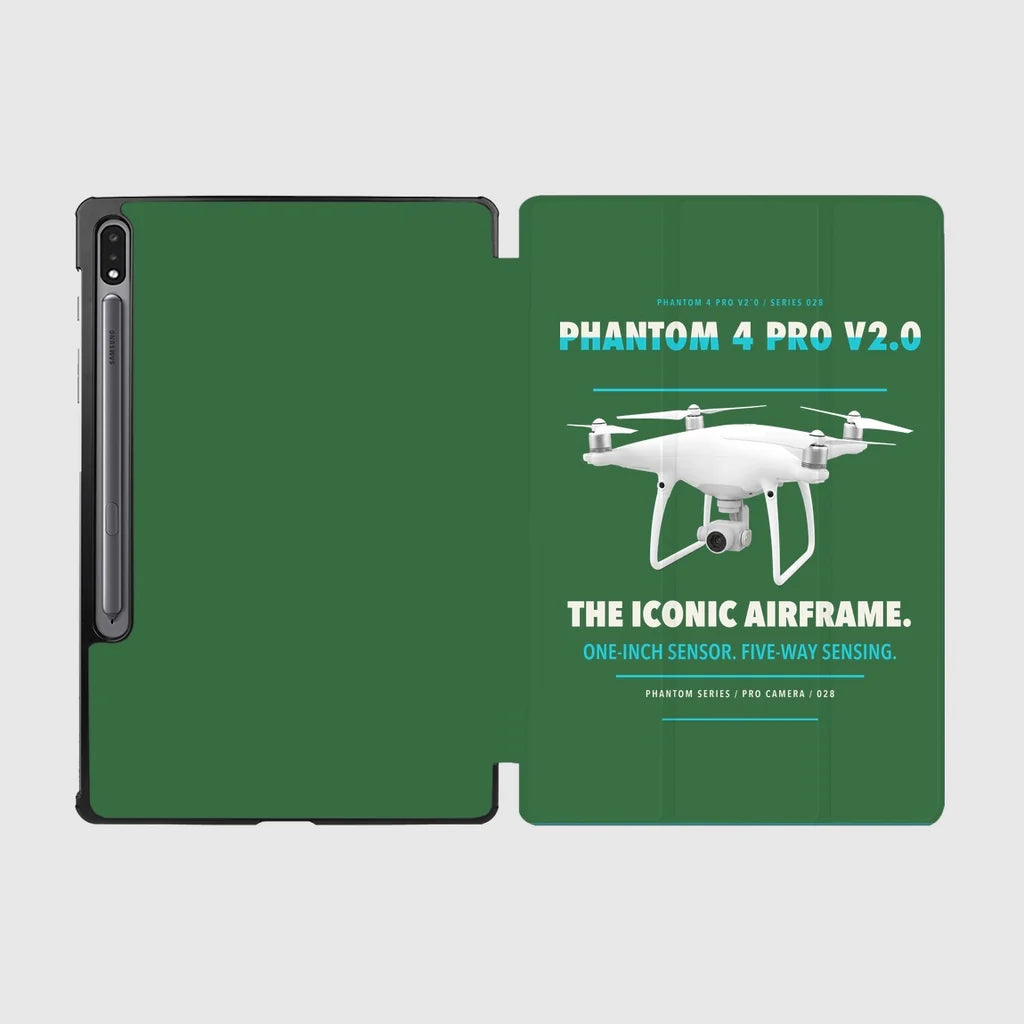 DJI Phantom 4 Pro V2.0 design on green samsung tablet tablet case