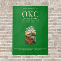 Thumbnail for OKC Will Rogers International Airport OKC vertical canvas print - no frame - green background