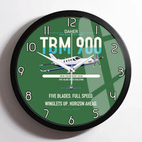 Thumbnail for Daher TBM 900 design on green framed wall clock