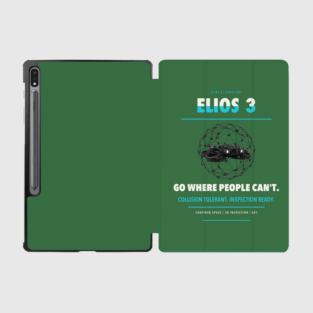 Flyability Elios 3 design on green samsung tablet tablet case