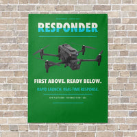 Thumbnail for BRINC Responder vertical canvas print - no frame - green background