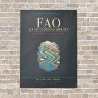 Thumbnail for Gago Coutinho Airport Faro FAO - Canvas Framed - Gray