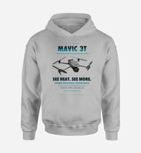 Thumbnail for DJI Mavic 3 Thermal design on light gray hoodie single side