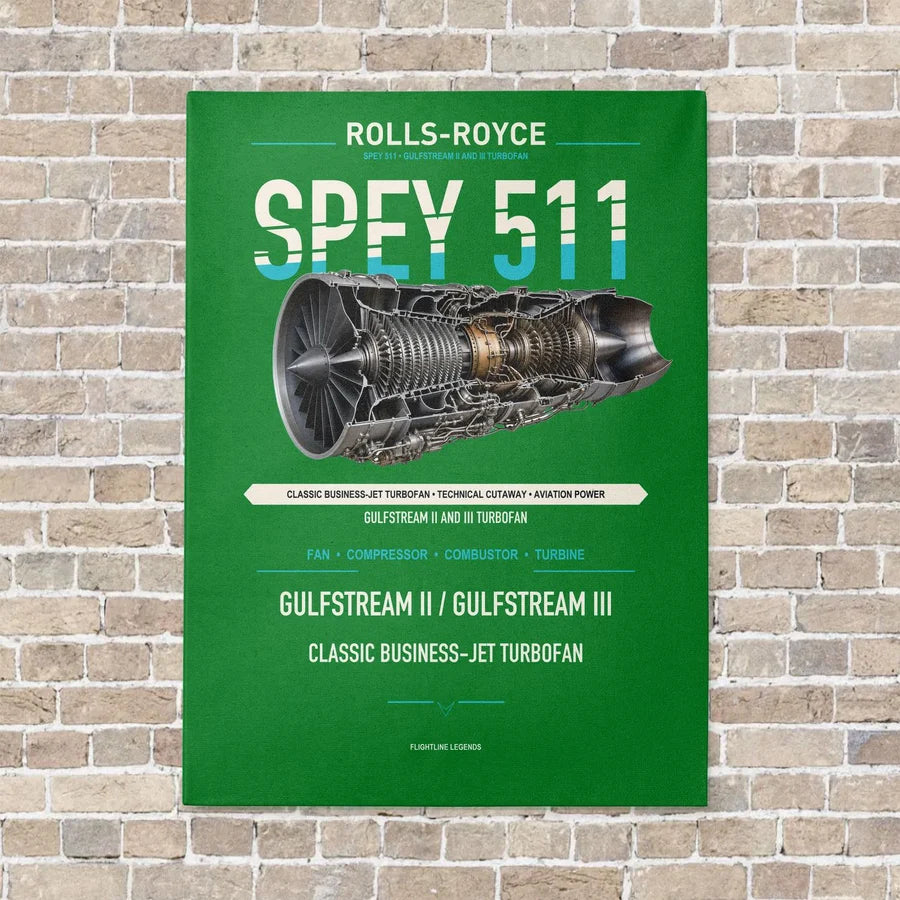 SPEY 511 vertical canvas print - no frame - green background