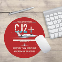 Thumbnail for Cessna Citation CJ2+ design on red round mouse pad