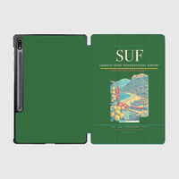 Thumbnail for Lamezia Terme International Airport (SUF) design on green samsung tablet tablet case