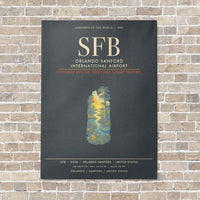 Thumbnail for Orlando Sanford International Airport SFB - Canvas Framed - Gray