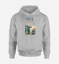 Thumbnail for Oulu Airport (OUL) design on light gray hoodie single-side print