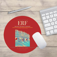 Thumbnail for Erfurt-Weimar Airport (ERF) design on red round mouse pad