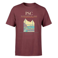 Thumbnail for Tri-Cities Airport (PSC) T-Shirt single-side front print in Dark Red | tri-cities-airport-psc-double-side-t-shirt