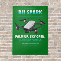 Thumbnail for DJI Spark vertical canvas print - no frame - green background