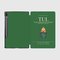 Thumbnail for Tulsa International Airport (TUL) design on green samsung tablet tablet case