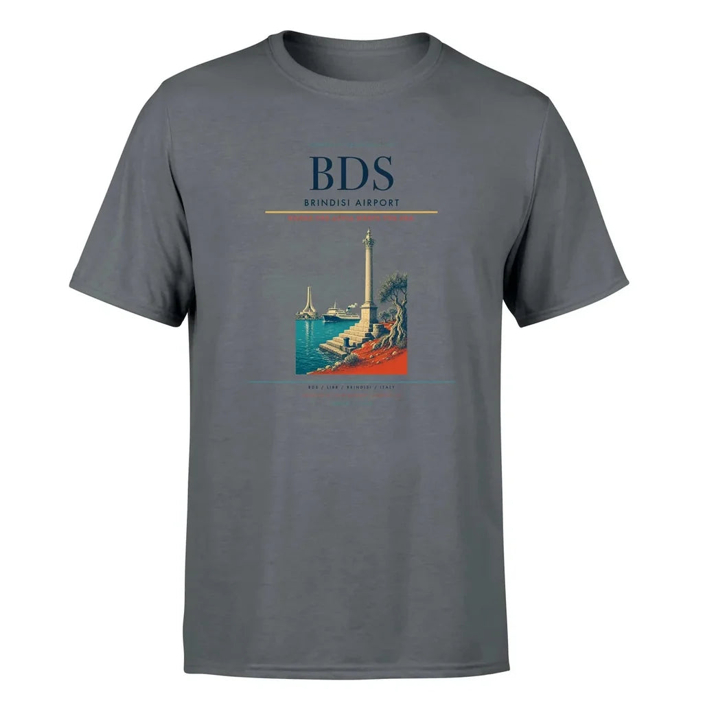 Brindisi Airport (BDS) Premium T-Shirt Gray