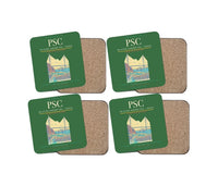 Thumbnail for Tri-Cities Airport (PSC) design on green 4 pieces set coaster