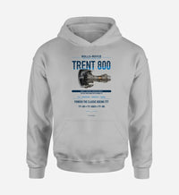 Thumbnail for TRENT 800 design on light gray hoodie single side