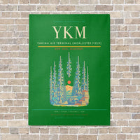Thumbnail for Yakima Air Terminal (McAllister Field) YKM vertical canvas print - no frame - green background