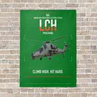 Thumbnail for HAL LCH Prachand vertical canvas print - no frame - green background