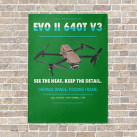 Thumbnail for Autel EVO II Dual 640T V3 vertical canvas print - no frame - green background