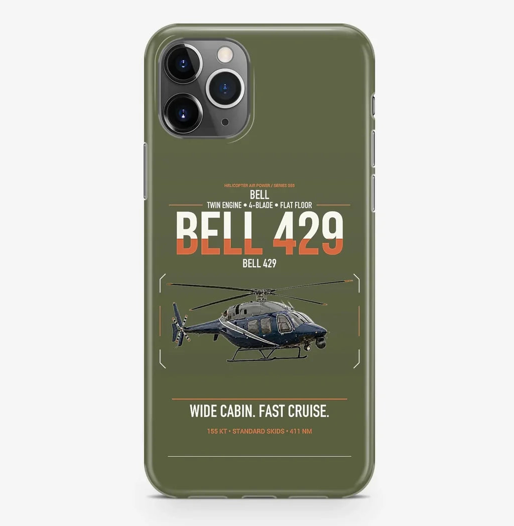 Bell 429 design on green army magsafe iphone case, for iPhone Pro Max