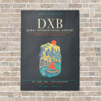 Thumbnail for Dubai International Airport DXB - Canvas Framed - Gray