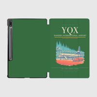 Thumbnail for Gander International Airport (YQX) design on green samsung tablet tablet case