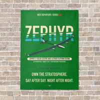 Thumbnail for Airbus Zephyr S vertical canvas print - no frame - green background