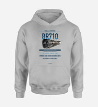 Thumbnail for BR710 design on light gray hoodie single side