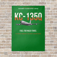 Thumbnail for KC-135Q Blackbird Tanker vertical canvas print - no frame - green background