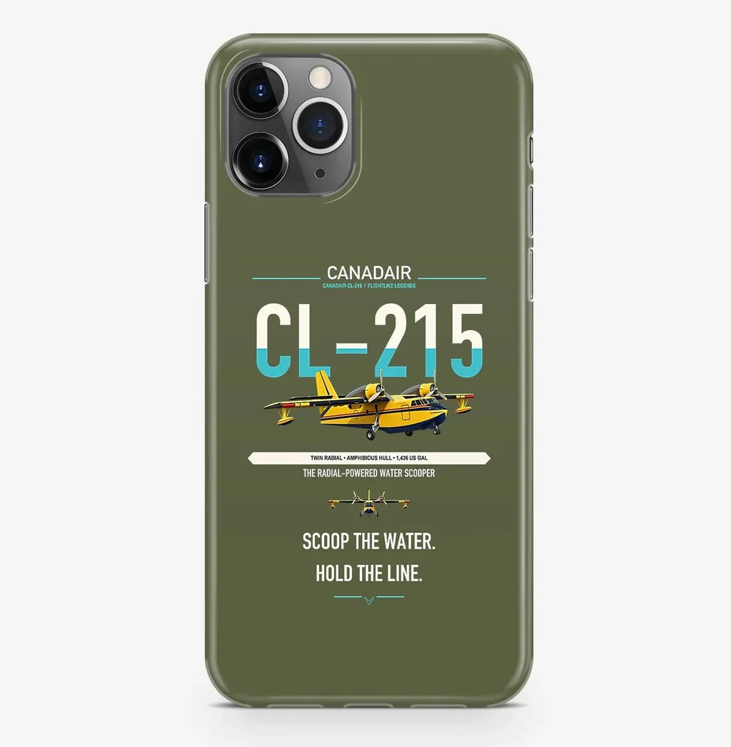 Canadair CL-215 design on green army magsafe iphone case, for iPhone Pro Max