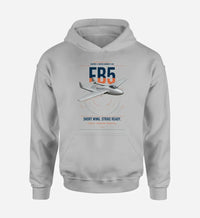 Thumbnail for de Havilland Vampire FB5 design on light gray double-side hoodie, single-side print