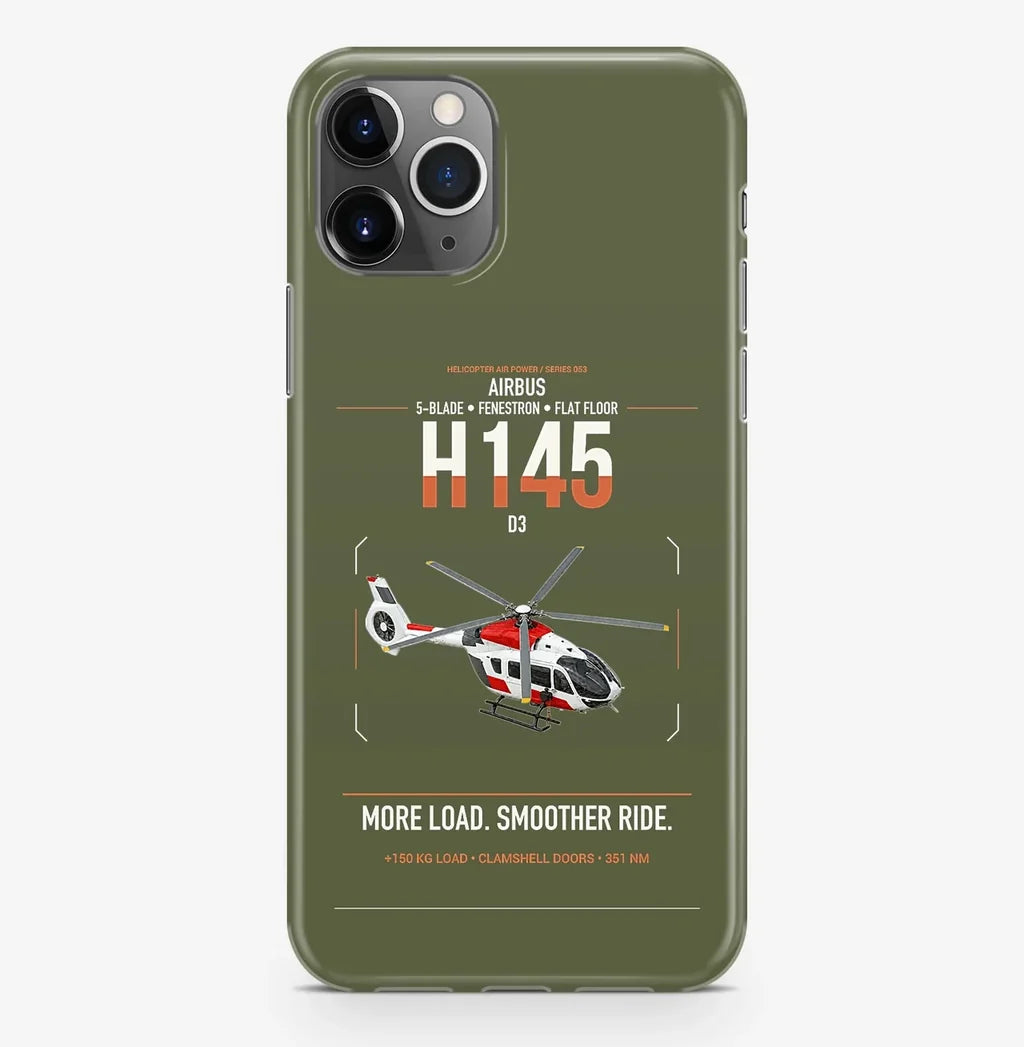 Airbus H145 D3 design on green army magsafe iphone case, for iPhone Pro Max