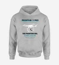 Thumbnail for DJI Phantom 3 Professional design on light gray hoodie single side